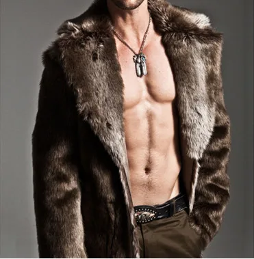 2020 зимнее меховое пальто Мужское из искусственного меха длинная стильная
