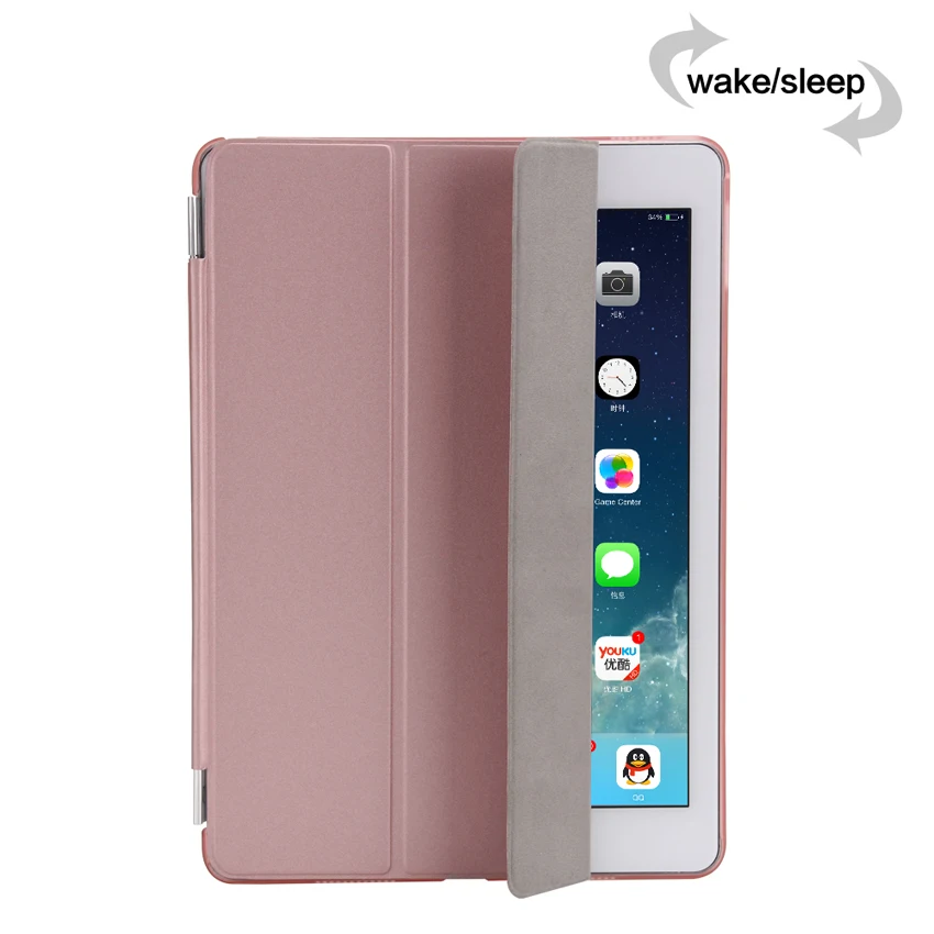 Смарт Стенд PU кожаный чехол для iPad Air 1 5 с хрустальной жесткой задней крышкой