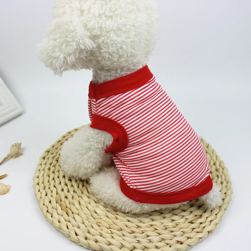 

Comfortable Dog Cotton Vest Universal Dog Vest Spring And Summer Pet Dog Vest Striped Vest Labrador Golden Retriever Clothes