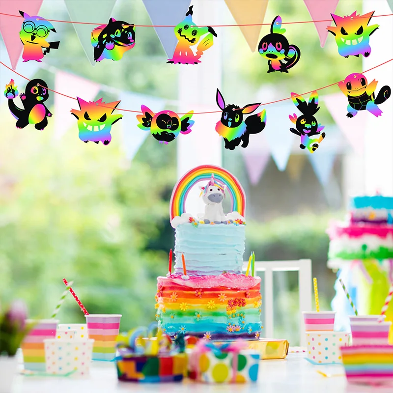 Набор бумажных скретч-карточек с радугой 80 шт. |