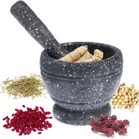 kitchen garlic pugging pot pedestal bowl mortar and pestle set pound garlic grinder pound medicine potpackaged with box