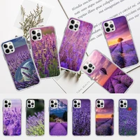 lavender flower pattern phone case for iphone 13 12 mini 11 pro xs max xr x 8 7 6 6s plus 5s cover