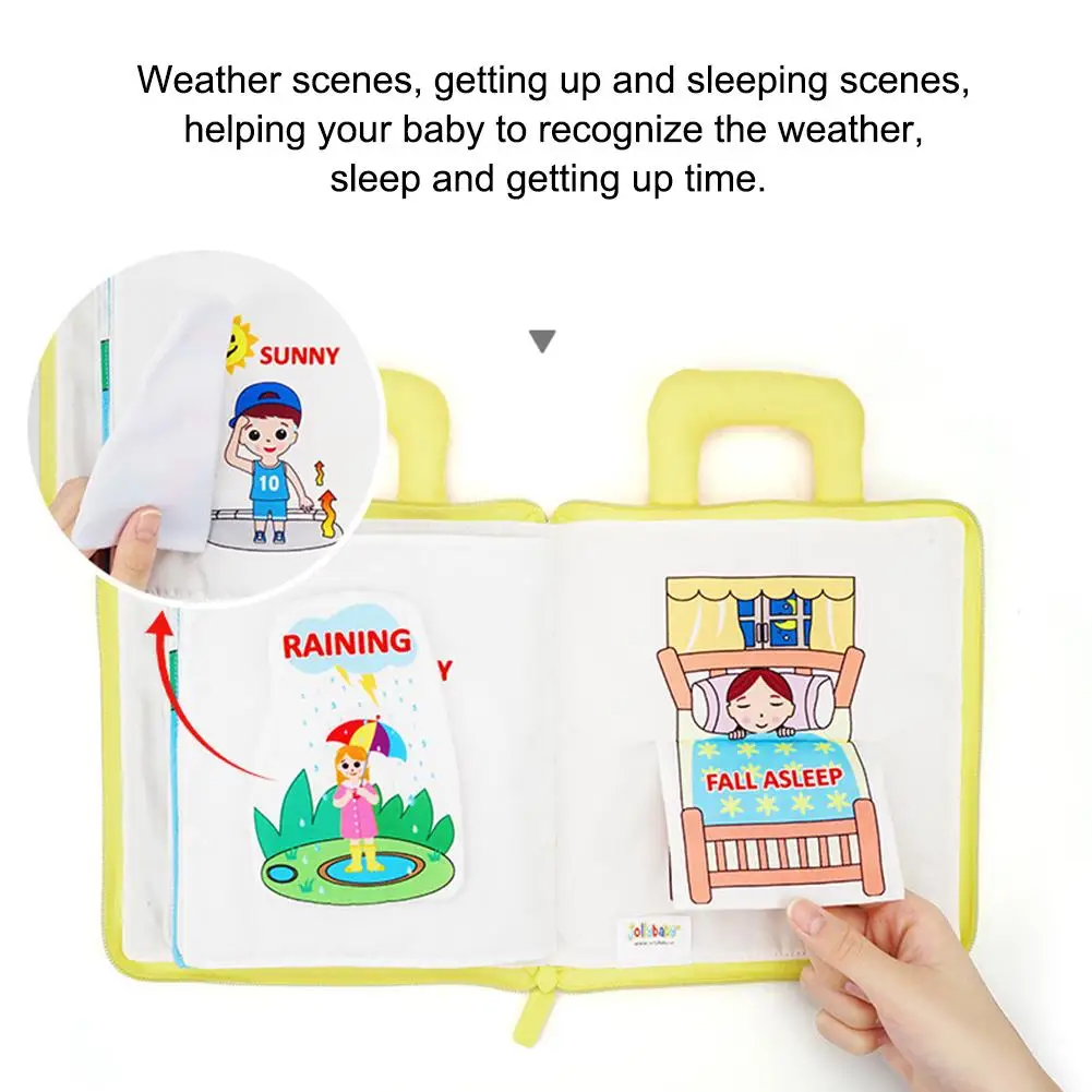 

New Baby Cloth Books Multi-function Early Education Toy No Fading Cloth Book For Toddler Infants