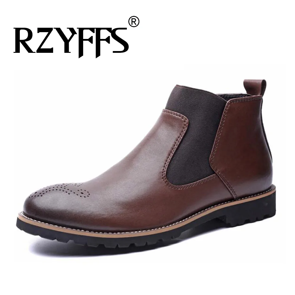 Мужские ботинки челси из натуральной кожи с острым носком