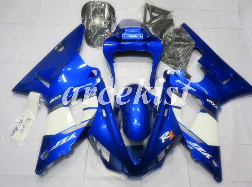 

НОВЫЕ комплекты обтекателей из АБС-пластика для Yamaha YZF 1000 R1 00 01 YZF-R1 2000 2001 комплект обтекателей для мотоциклов синий и белый