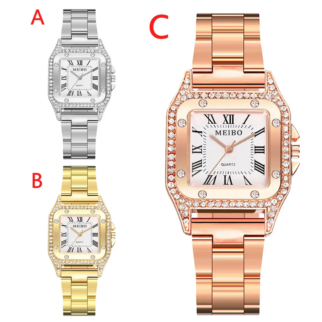 

Sleek Minimalist women watch Square Dial Stainless Steel With Ladies Quartz Watch women quartz watches Bracelet relogio feminino