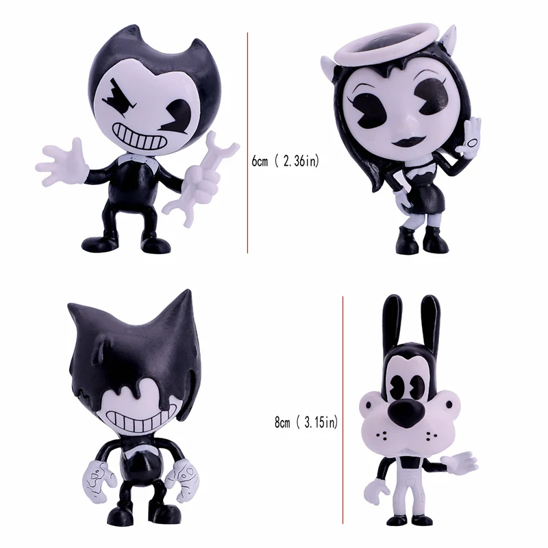 Бенди 4 Pack фигурки и чернильная машина популярные горячие игрушки для