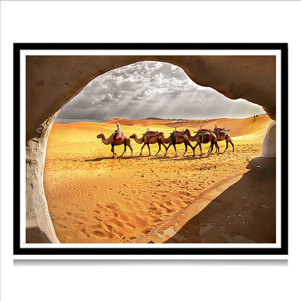 Набор для вышивки крестиком картина 5D сделай сам в виде верблюд пустыни животных