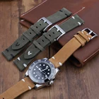 Ремешок замшевый для мужских часов, быстросъемный браслет для наручных часов, цвет коричневыйкофейный, 18 мм 20 мм 22 мм 24 мм