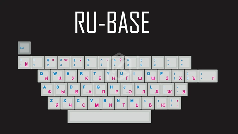 B Cyan Ru Base x1 Kpreпаблик 139 русский корень русский шрифт язык голубой вишня профиль краситель Sub Keycap PBT для gh60 xd60 xd84 tada68 87 104 - Цвет: B Cyan Ru Base x1