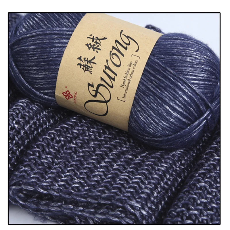 5 шт. = 500 г хлопковая вязальная пряжа Толстая шерстяная нить для ручного вязания