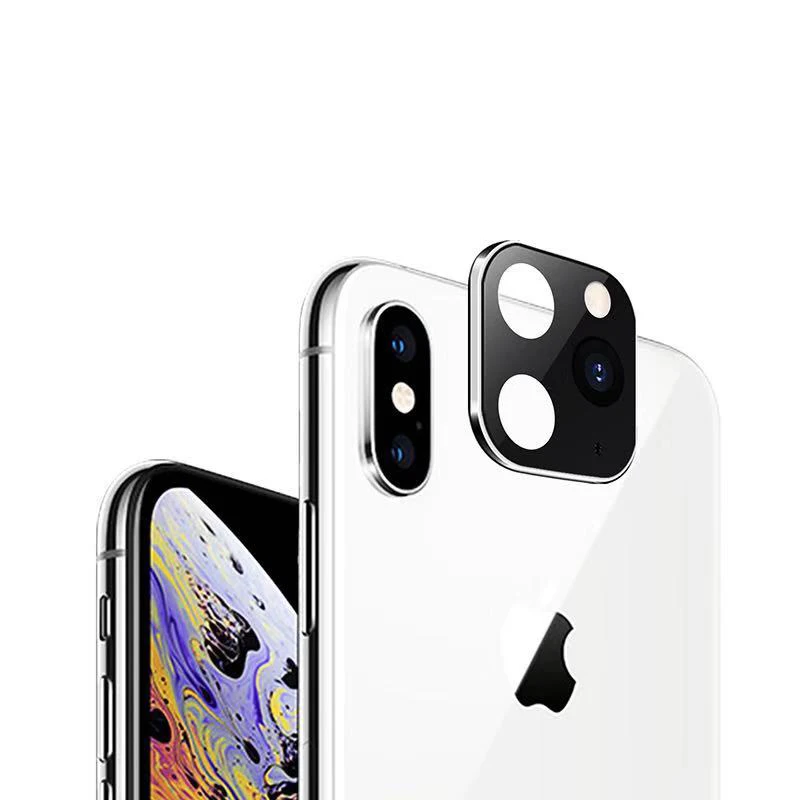 For iPhone X Change 11 Pro Max Tempered Glass Lens Sticker Titanium Alloy Case Back Camera Cover |