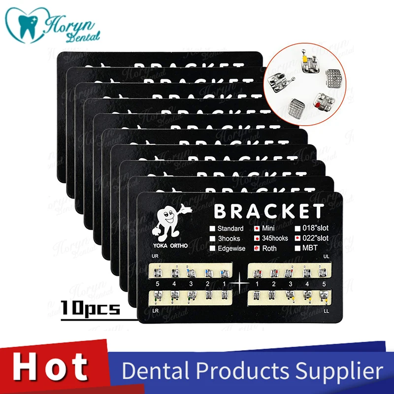 

Sky Ortho Dental Mini Standard Roth 022 345 с крючками Ортодонтические металлические скобки