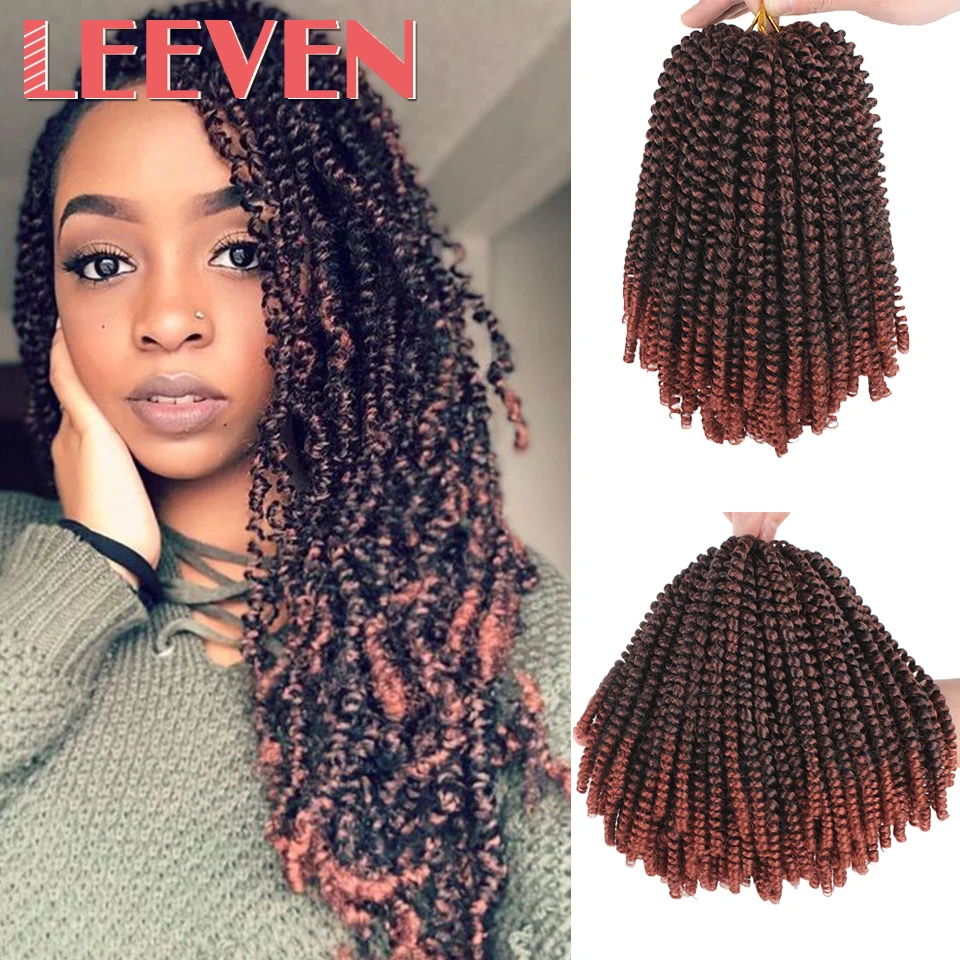 Leeven 8 дюймовые пушистые весенние плетеные волосы для вязания крючком