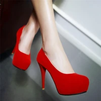 shoes women high heel platform ladies stiletto heel pumps round toe slip on dress party shoes red blue large size 33 42 43 44 45