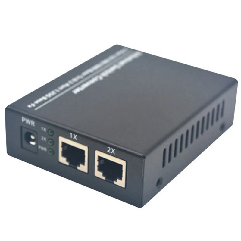 

FULL-1 Pcs 2GE 1000M Optical Fiber Media Converter Fiber Transceiver Single Fiber Converter 25Km SC 100/1000M US Plug