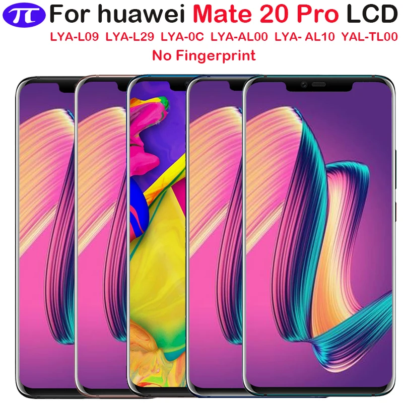 OLED без отпечатков пальцев для HUAWEI Mate 20 Pro ЖК дисплей с полным экраном huawei LYA L09 L29 L0C