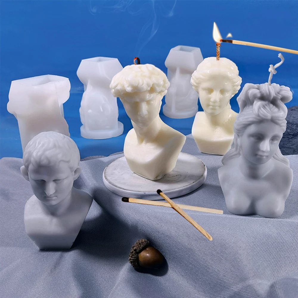 

3D Silicone Candle Mold Aromatherapy Wax Mould Creative Fragrance Candle Making Supplies Plaster Chocolate Soap cake decoration