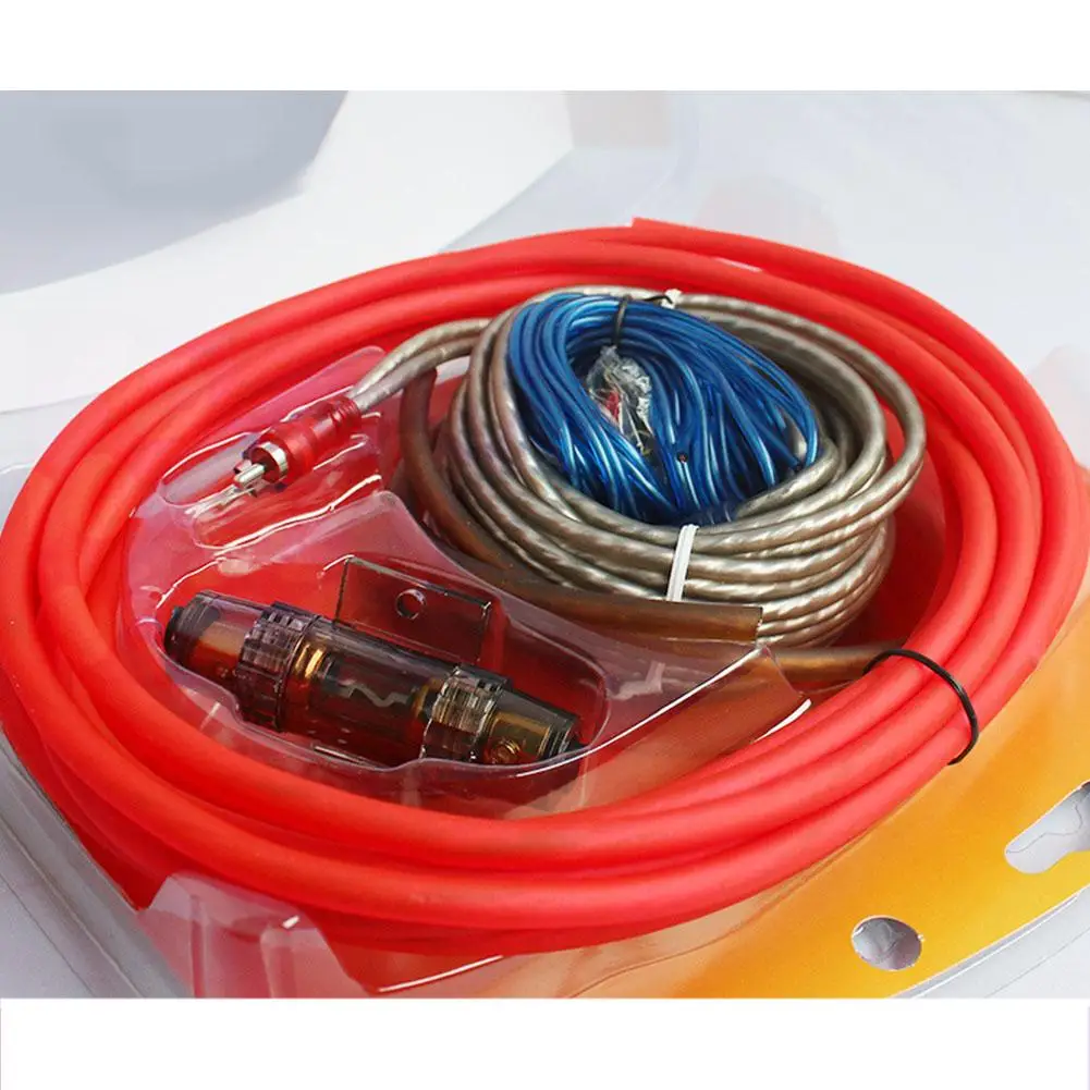 

Amplifier Subwoofer Speaker Installation 8GA 5m Power Cable 1500W AMP Fuse Holder Car Audio Speakers Wiring Kits Cable 60A