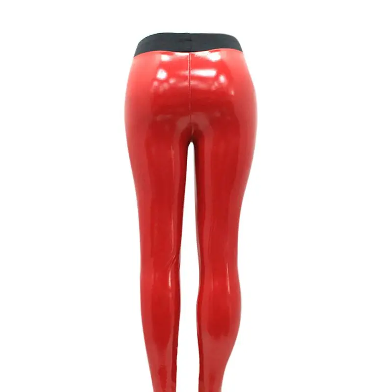 Весенние теплые флисовые брюки-карандаш из искусственной кожи женские леггинсы