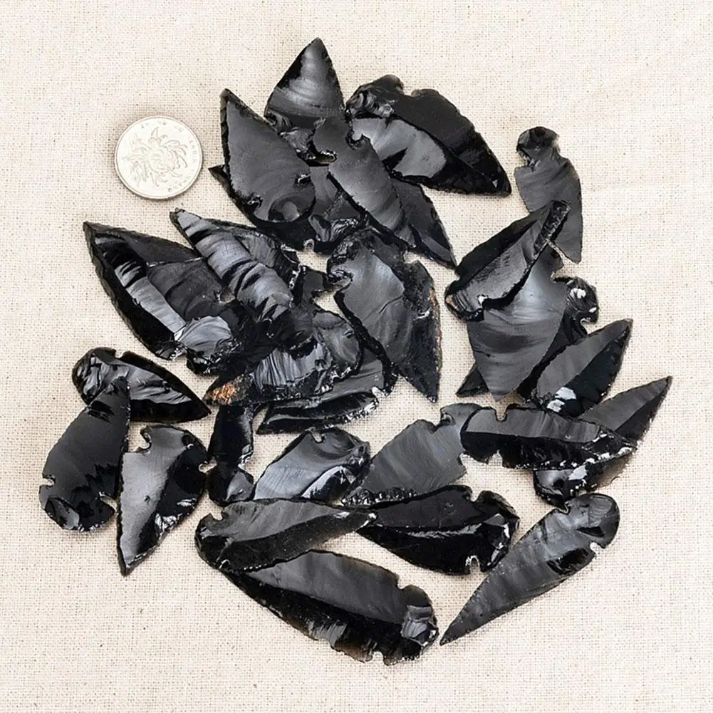 

1PC 30-50mm Natural Obsidian Quartz Material Evil Spirit Making DIY Crystal Reiki Stone Decor Jewelry Healing Energy Home X0H4