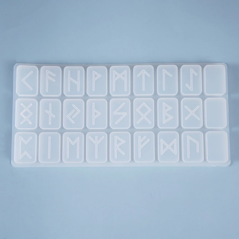 

Energy Symbol Runes Letter Word Model Mirror Casting Silicone Mould Crystal Epoxy Resin Mold DIY Pendant Making Tool