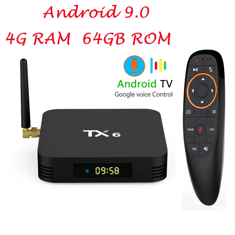 ТВ приставка TX6 Android 9 0 четырехъядерный Allwinner H6 USB 3 4 ГБ/64 ГБ 2 ГБ/телефон двойной Wi Fi