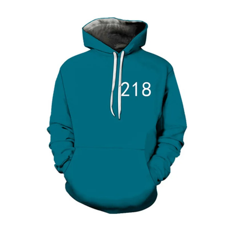 

Squid Game Jacket Male Protagonist The Same 3D Printed Sportswear Autumn Korean Movie Themed Sweater Hoodie