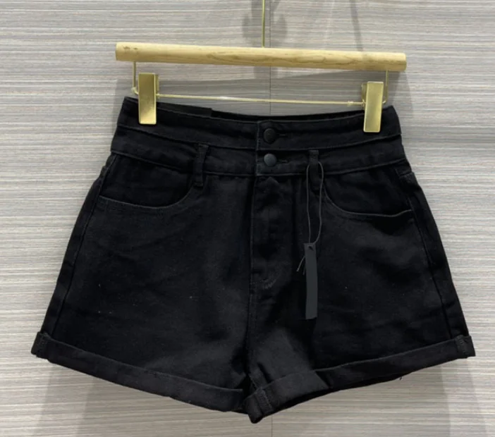 

2021 fashion women High-waist denim shorts 2colors at210206