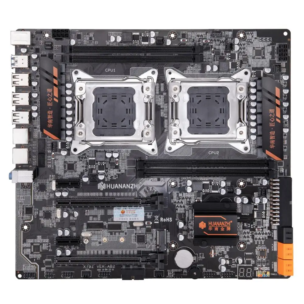 Verkauf Neue Ankunft HUANANZHI Motherboard Bundles Auf Verkauf X79-4D LGA2011 Motherboard Mit M.2 SSD Slot Dual CPU Xeon E5 2697 V2 2,7 GHz