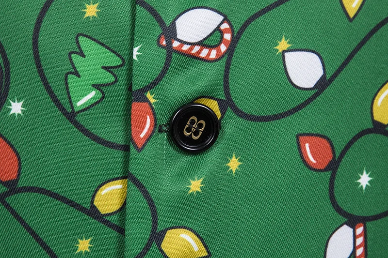 

Christmas Vest New Year Men's Christmas 3D Light Bulb Printing Vest Men's Suit Vest Wedding Vest MJ186