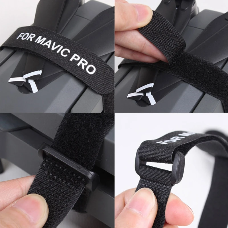 

2 Pcs Propeller Blade Tape Straps Holder for DJI Mavic Pro Mavic AIR 2 Fixed Belt Hook Loop Cable Cord Drone Ties