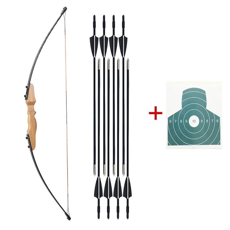 

Outdoor Recurve Bow And Arrow Set 30/40 Pounds For Children And Teenagers Hunting Wooden Bow And Arrow Archery