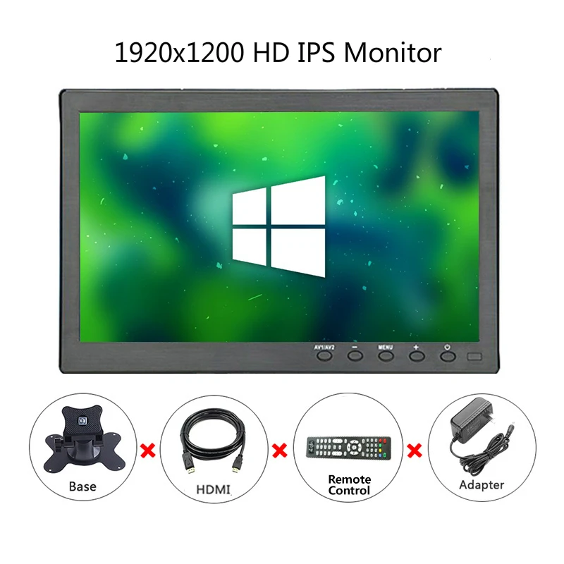 10.1 1920x1200 10,1 дюймов 1366x768 портативный монитор для PS3/PS4 XBOX360 Raspberry Pi Windows 7 8 10 система видеонаблюдения с VGA HDMI BNC USB входом - Цвет: 10.1 1920x1200