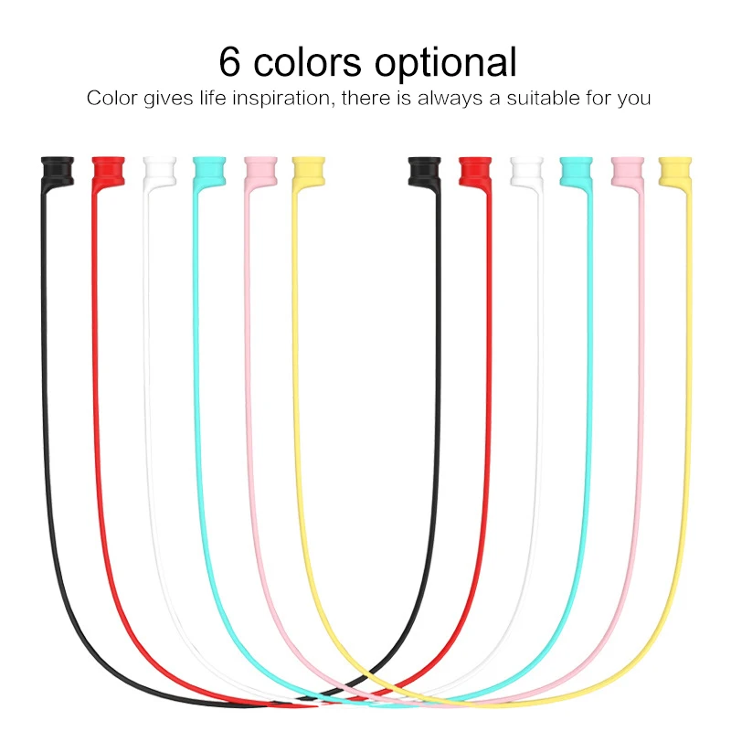 Ремешок для беспроводных наушников модный силиконовый шейный ремешок Apple Airpods