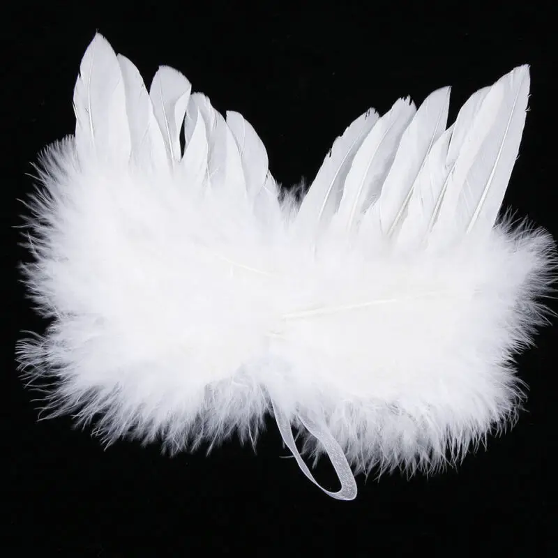 

White Feather Wing Lovely Chic Angel Hanging Ornament Christmas Tree Decoration Home/Party/Wedding Ornaments DIY Valentines