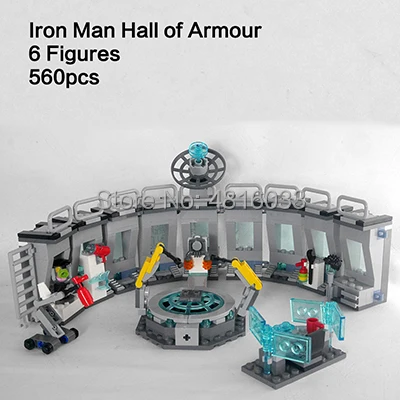 Marvel Супергерои Мстители 4 эндигра Sanctum Minifigs фигурки танос Человек-паук Доктор Стрэндж строительные кубики, детские игрушки в подарок - Цвет: Hall of Armour