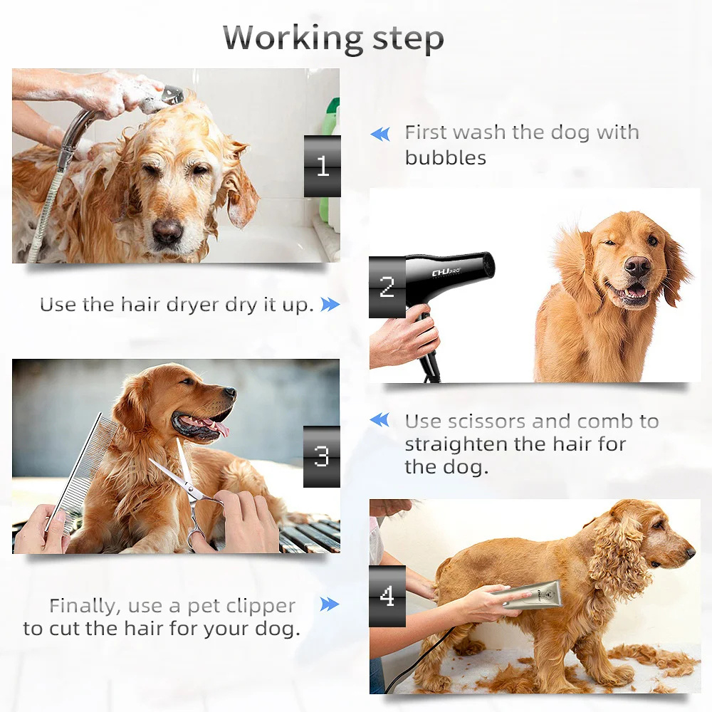 

Pet Dog Grooming Clipper Hair ProfessionalHair Trimmer Kit Rechargeable Pet Dog Cat Hair Shaving Machine Low Noise Hair Clipper