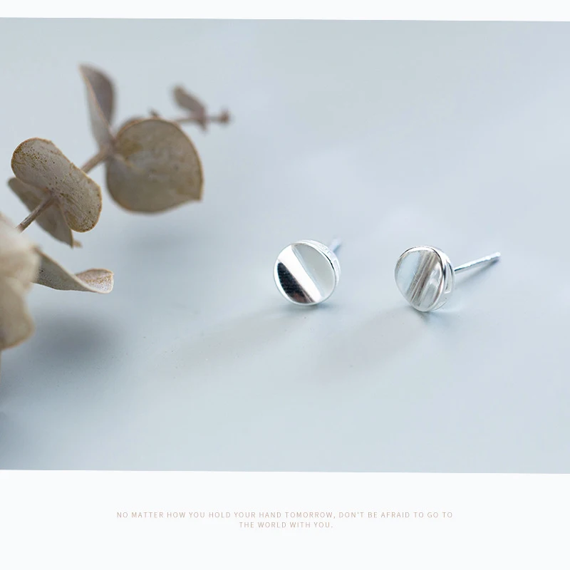 

Colusiwei Authentic 925 Sterling Silver Simple Geometric Round Stud Earrings for Women Fine Silver Earrings Jewelry 2020