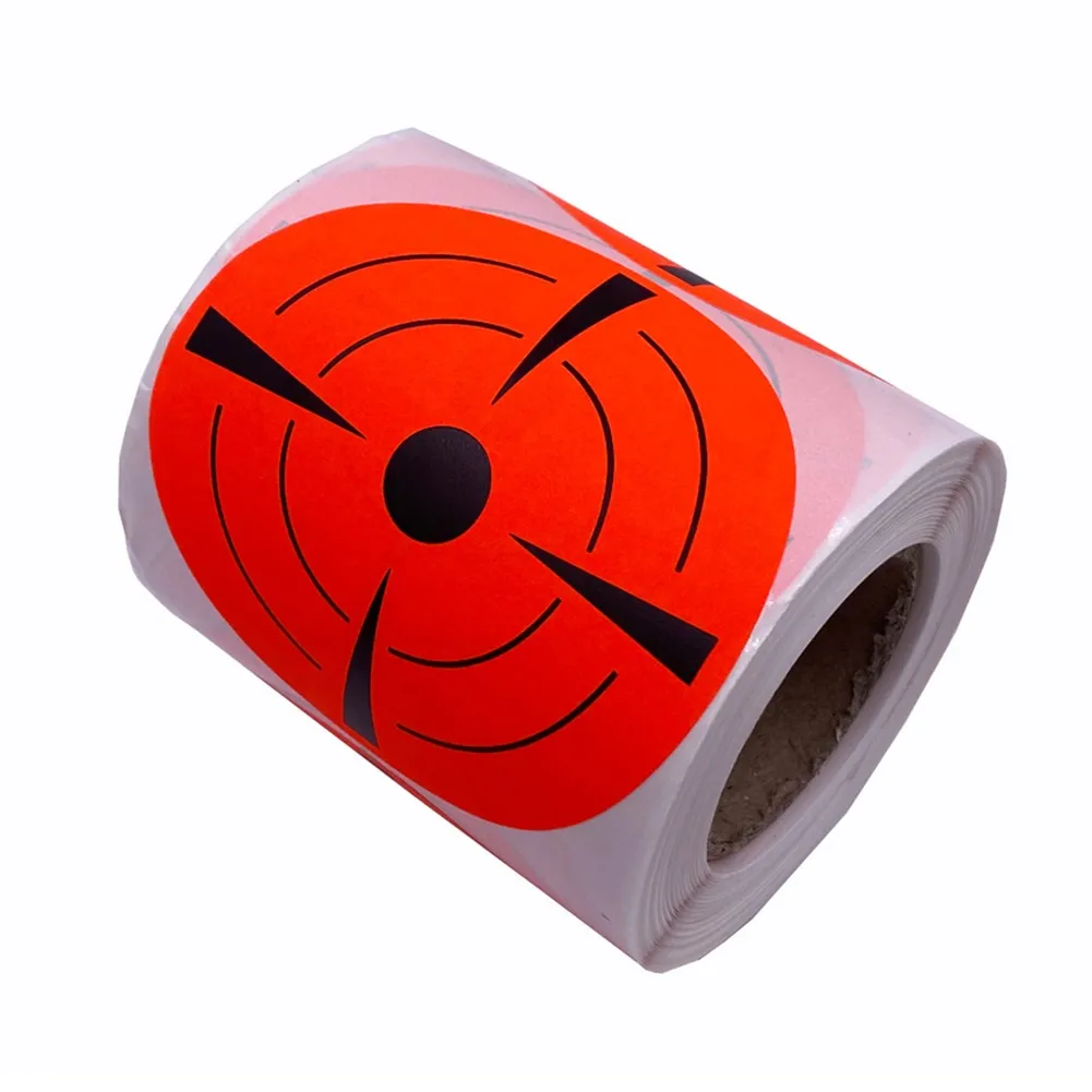 

200pcs 3 In Target Paper Reactive Florescent Shoot Shooting Target For Archery Sticker Bow Hunting Shooting Training Practice