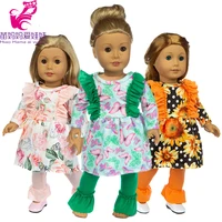 18 inch doll clothes set fit for 43cm reborn baby doll clothes 18 girl doll clothes wear