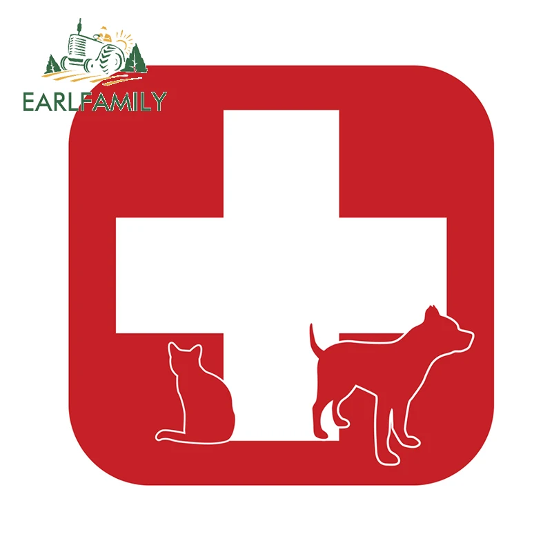 EARLFAMILY 13 см x 12,9 см для сервисной собаки, аварийно-спасательные автомобильные аксессуары, наклейки, Мультяшные Стильные наклейки для автомобиля, украшение окон