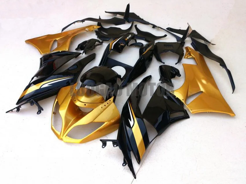 

Injection Bodywork For KAWASAKI Gold Black ZX636 ZX-6R ZX6R 09 10 11 12 ZX 636 ZX 6R 2009 2010 2011 2012 100% New Fairing