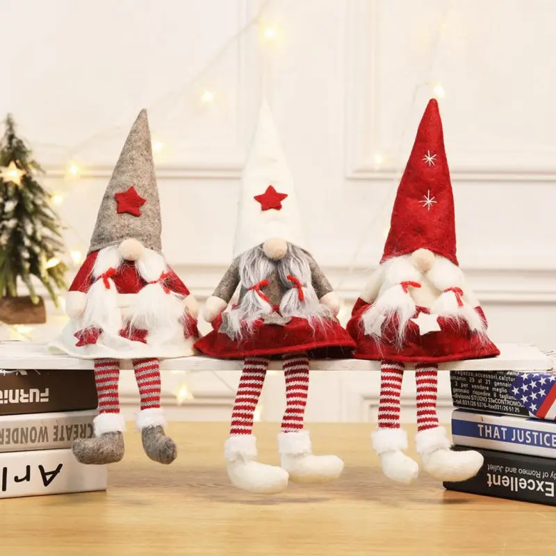 

Christmas Ornament Faceless Plush Doll Idea Boy/Girl Christmas Doll Decoration Holiday Figurines Wedding Birthday Party Gift