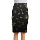 Женская Новогодняя юбка-карандаш KYKU, повседневная винтажная юбка в стиле хип-хоп с принтом снежинок