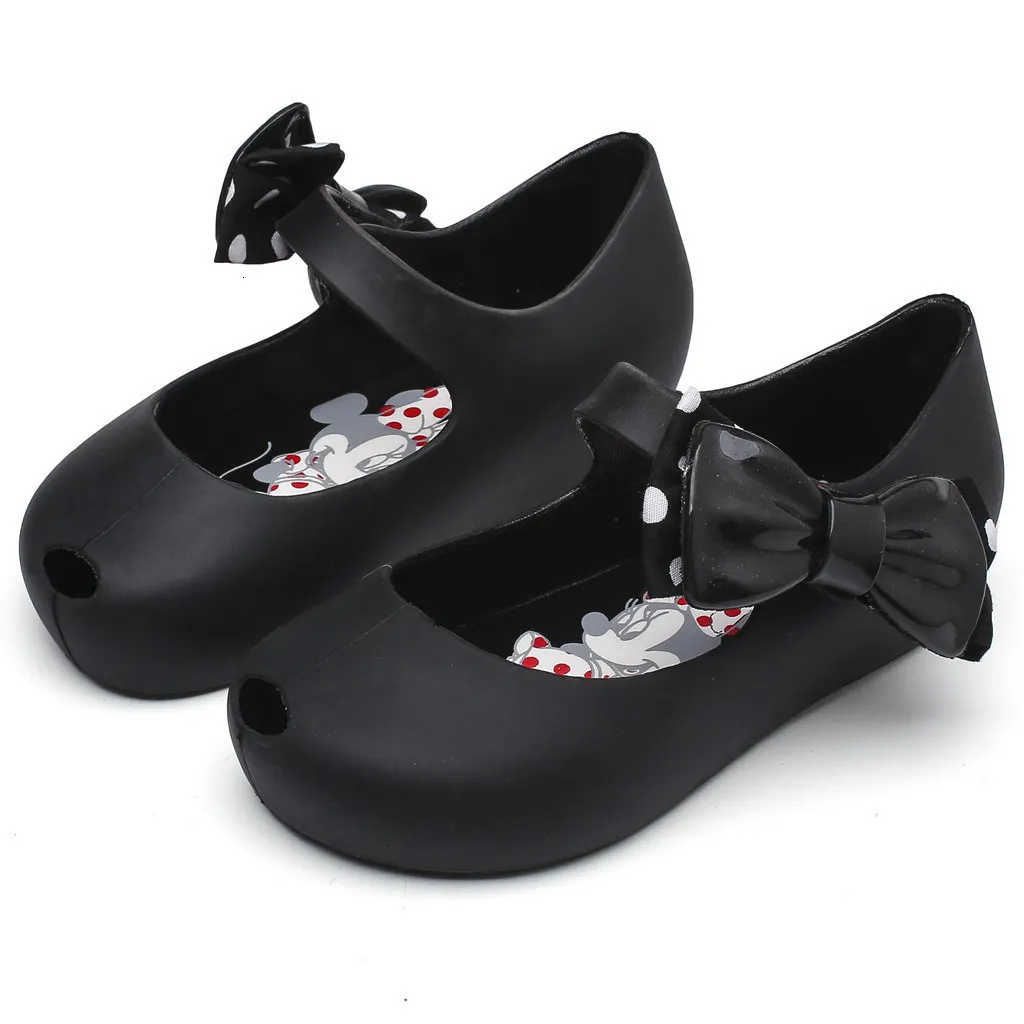 Mini Ultragirl+ Minnie II; Новинка года; прозрачные сандалии с бантом для девочек; детские сандалии Melissa; детская нескользящая обувь
