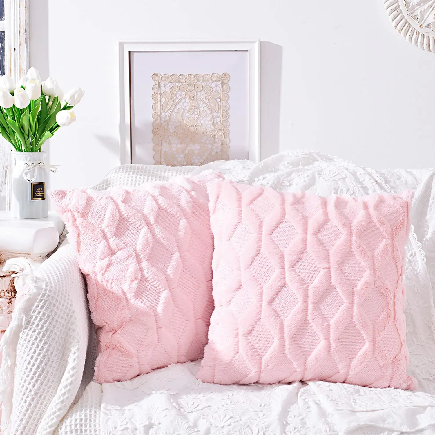 

Throw Pillow Cover Pink Cushion Cover Decorative Pillow Case Couch Sofa Bedroom Living Room Home Decor Housse De Coussin 45x45