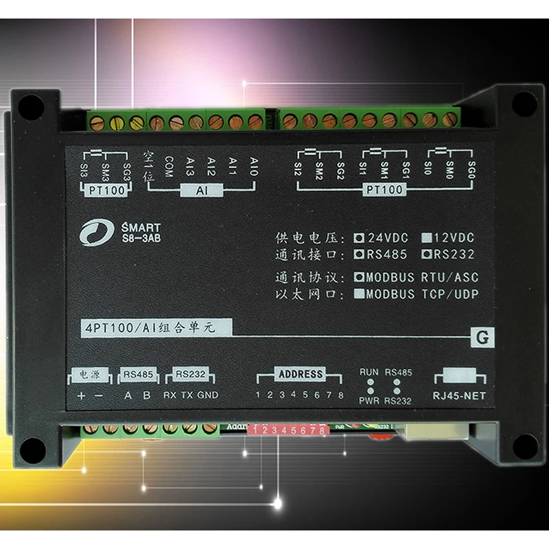 4-канальный PT100 модуль сбора температуры RTD 4AI вход modbus карта передачи Ethernet |