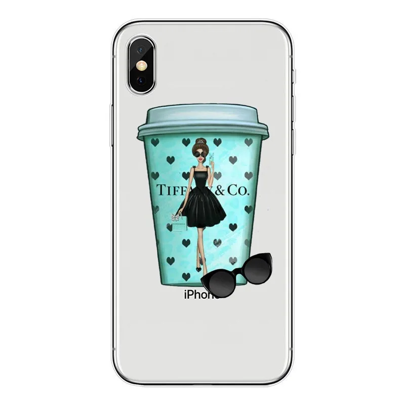 Силиконовый чехол для телефона Tiffany's из ТПУ с завтраком iPhone 7 7Plus XS Max 5s SE 6 6S Plus Holly