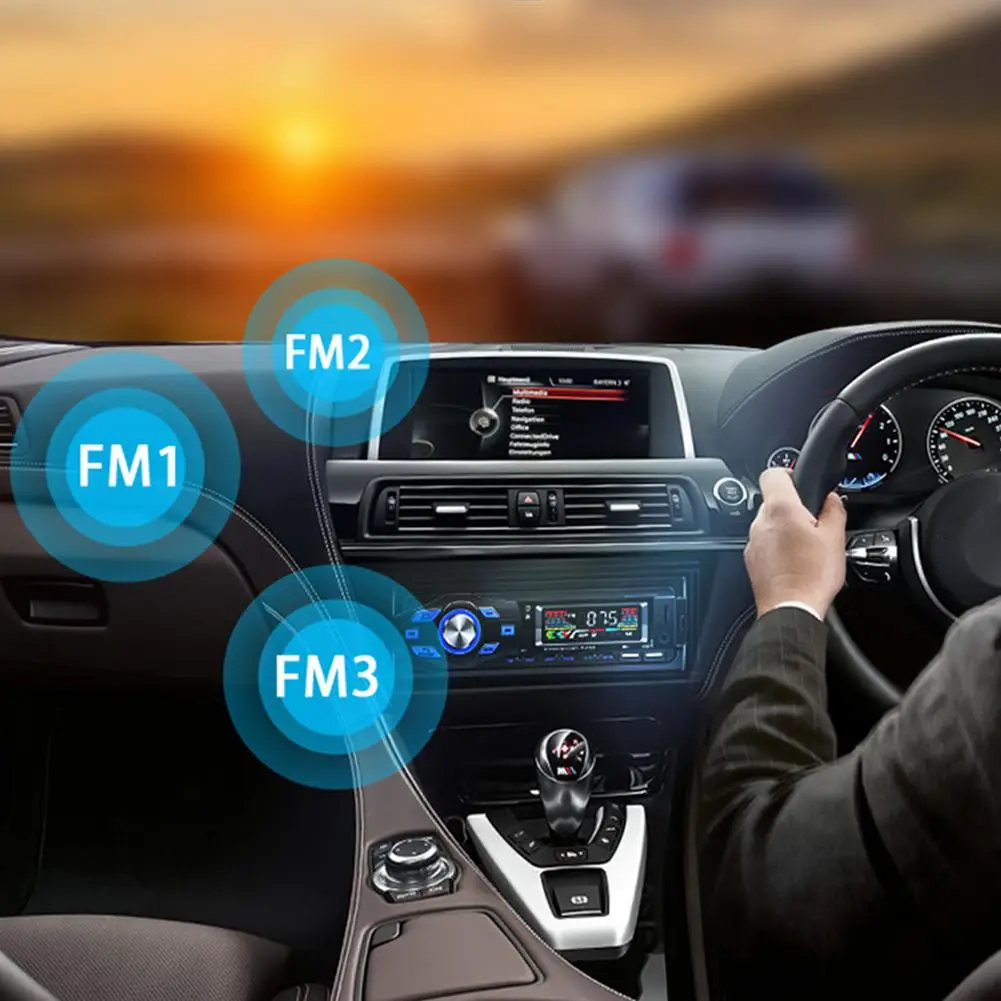 Автомагнитола 1DIN 12 В mp3-плеер FM-приемник 60Wx4 AUX/USB с дистанционным управлением на